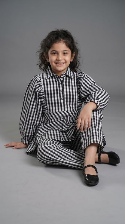 Little Gentleman Check Kurta Set