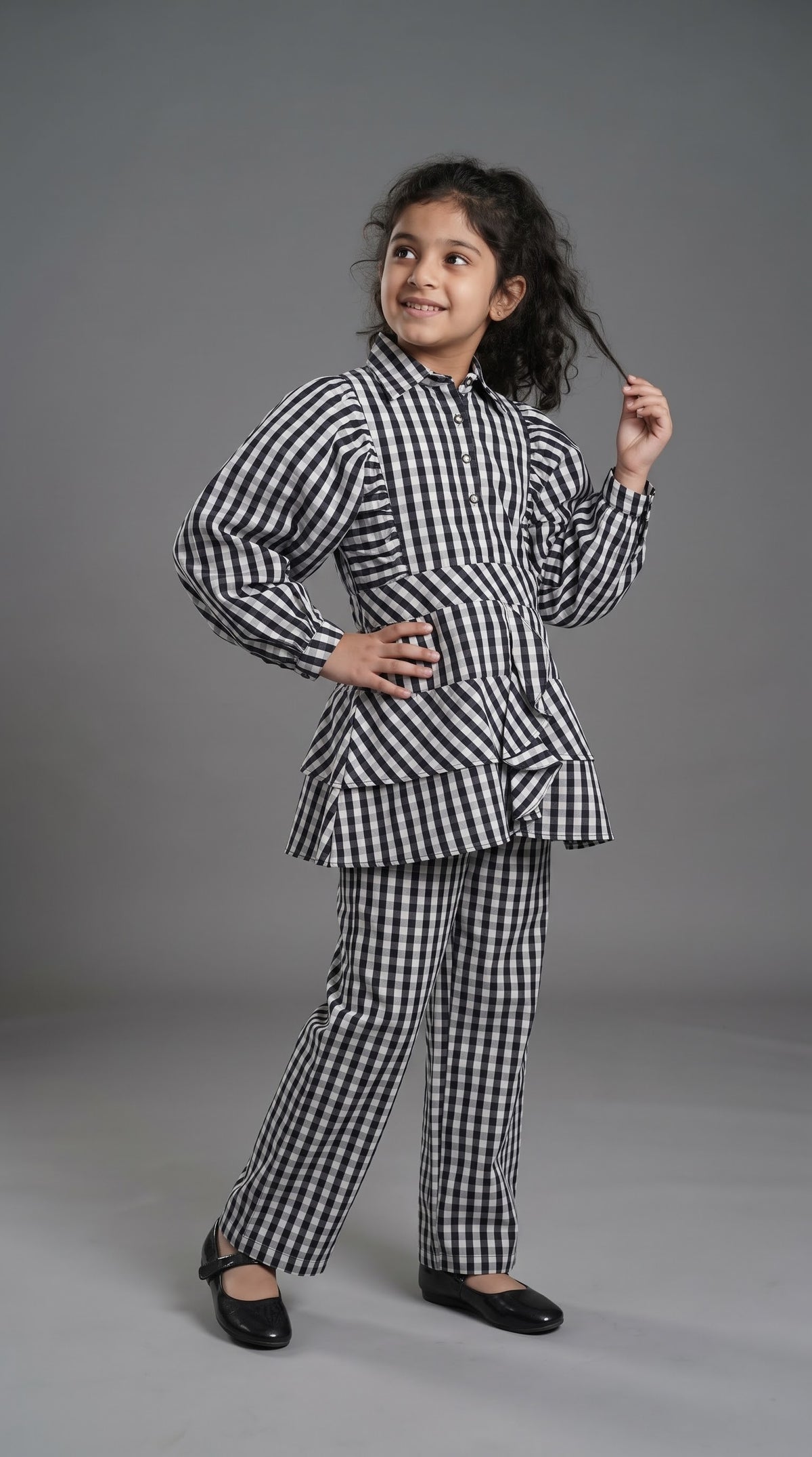 Little Gentleman Check Kurta Set