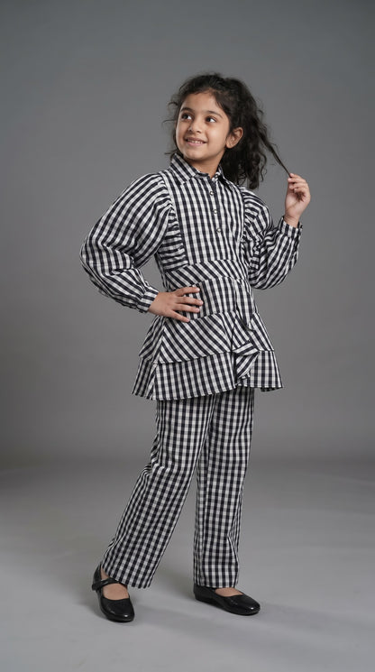 Little Gentleman Check Kurta Set