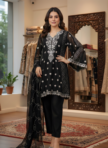 ZARI LUXE FROCK CHOCOLATE MMG-924