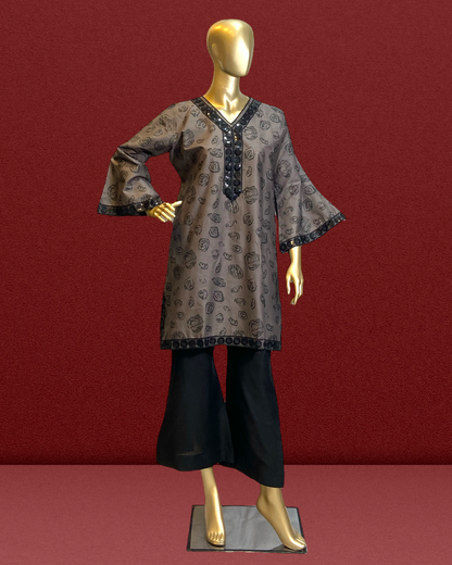 2-Piece Printed Cotton Suit – Comfortable & Stylish MMG-D-114