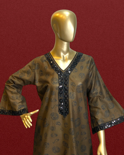 2-Piece Printed Cotton Suit – Comfortable & Stylish MMG-D-114