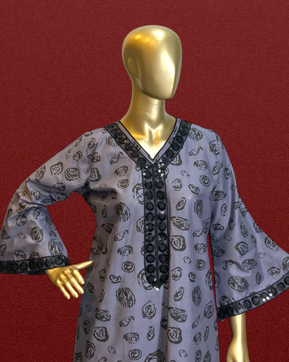 2-Piece Printed Cotton Suit – Comfortable & Stylish MMG-D-114