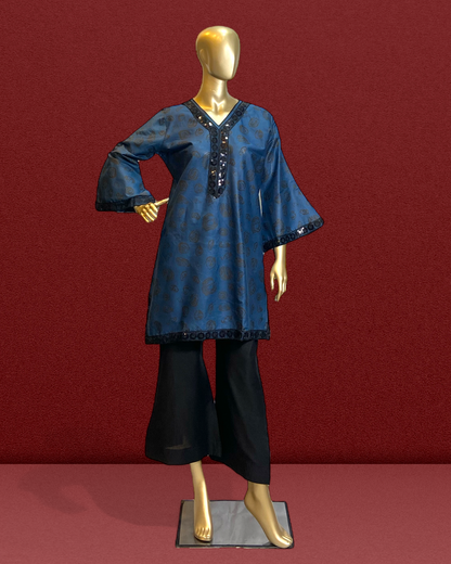 2-Piece Printed Cotton Suit – Comfortable & Stylish MMG-D-114