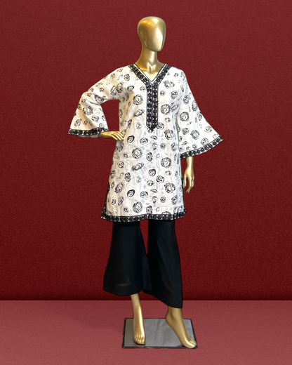 2-Piece Printed Cotton Suit – Comfortable & Stylish MMG-D-114