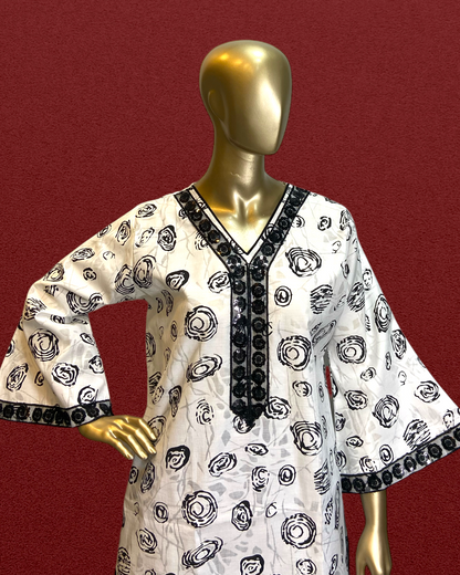 2-Piece Printed Cotton Suit – Comfortable & Stylish MMG-D-114