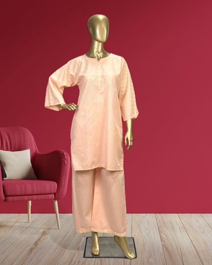 Embroidered Doria PC Cotton 2-Piece Suit MMG-D-178