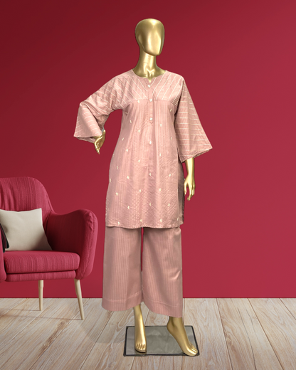 Embroidered Doria PC Cotton 2-Piece Suit MMG-D-178