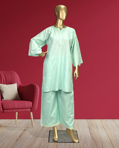 Embroidered Doria PC Cotton 2-Piece Suit MMG-D-178
