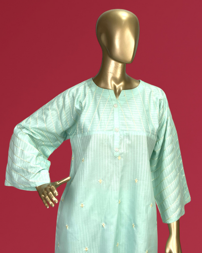 Embroidered Doria PC Cotton 2-Piece Suit MMG-D-178