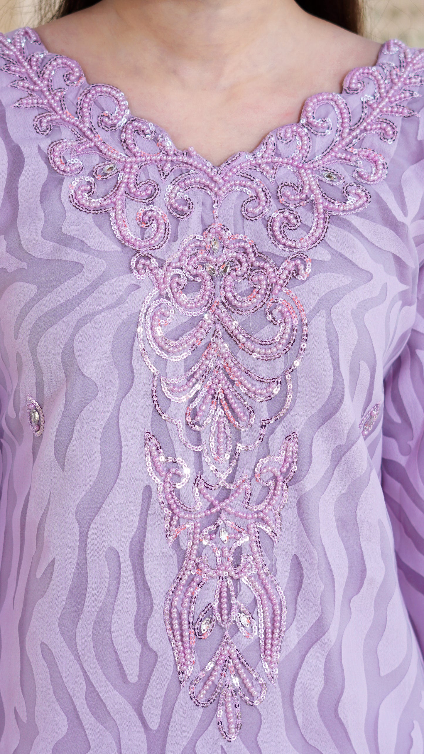 MAHIN Luxe Kurta Set | Jacquard Chiffon Luxury Wear MMG-1341
