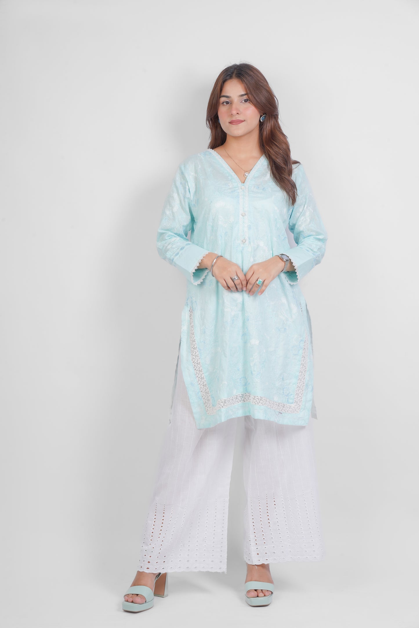 SUMMER DREAM |3-PIECE 100% COTTON EMBROIDERED SHIRT WITH TUSSELS|FLAPPER WITH CHICKEN KARI| DIGITAL PRINTED DUPATTA  MMG-901
