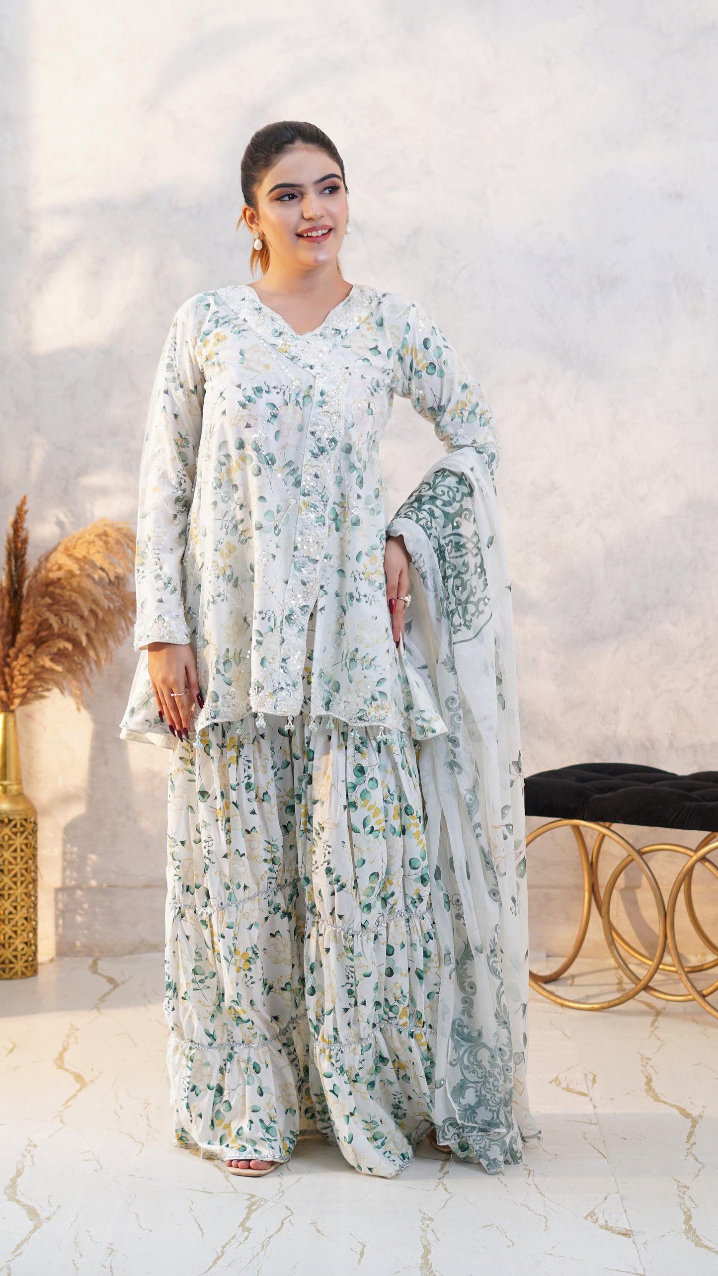 MEHFIL-E-NOOR SHORT FROCK MMG 04 LUXURY