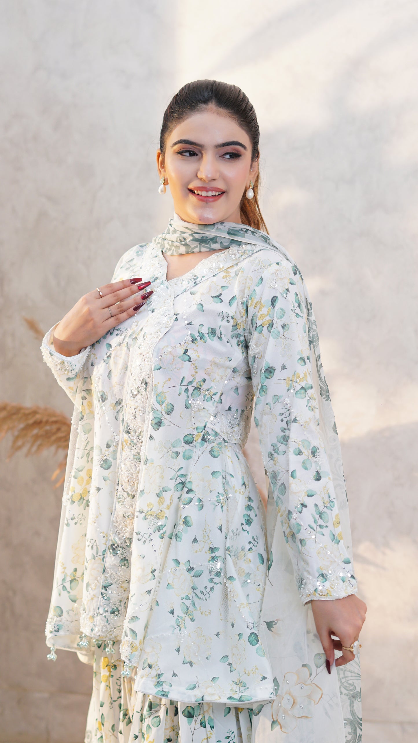 MEHFIL-E-NOOR SHORT FROCK MMG 04 LUXURY