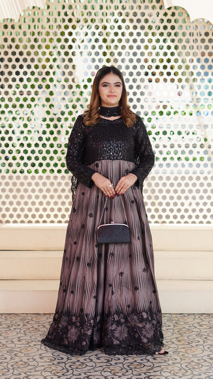 The Zareen Edit | Luxury Embroidered Net Maxi MMG-1307