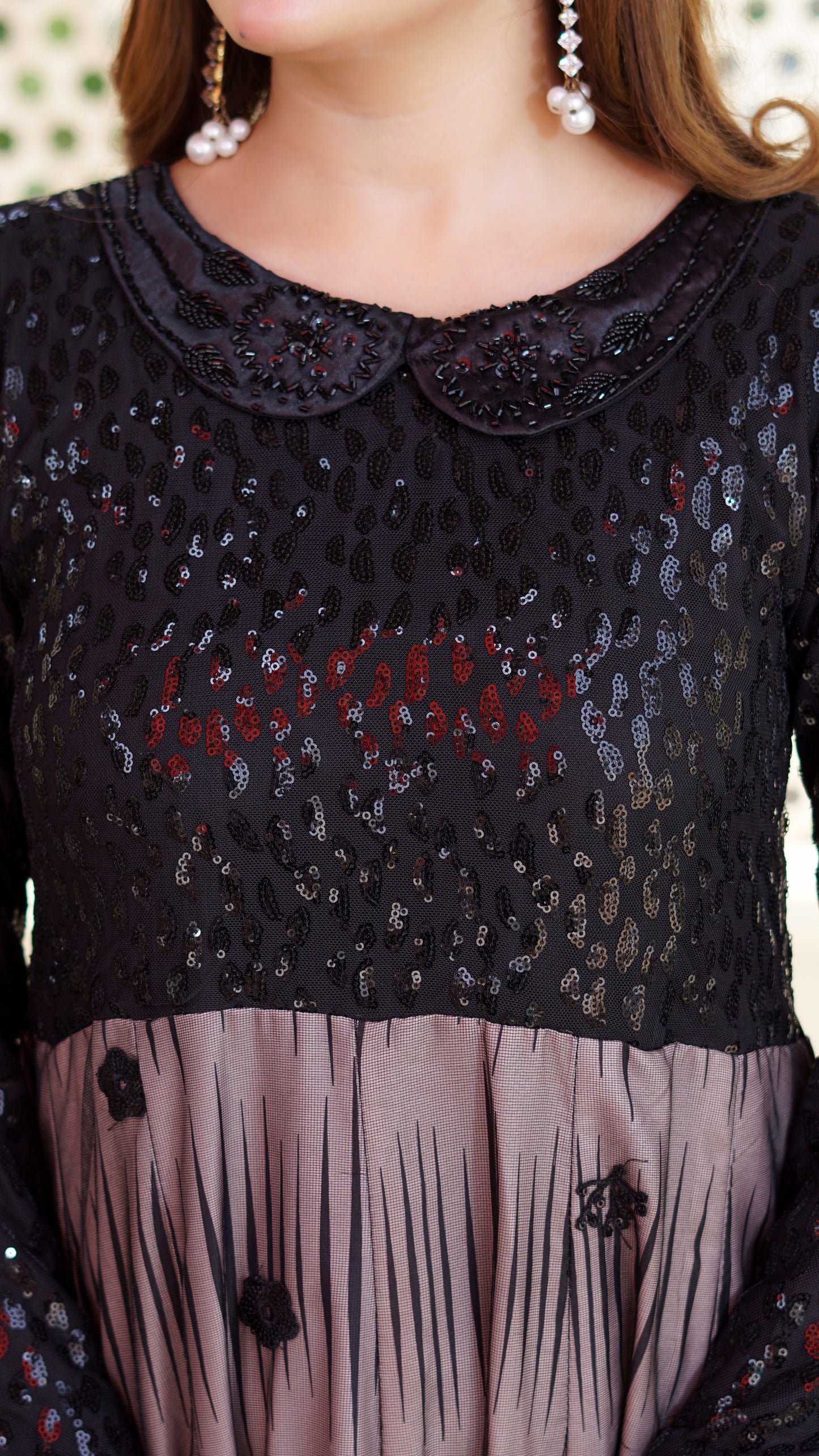 The Zareen Edit | Luxury Embroidered Net Maxi MMG-1307