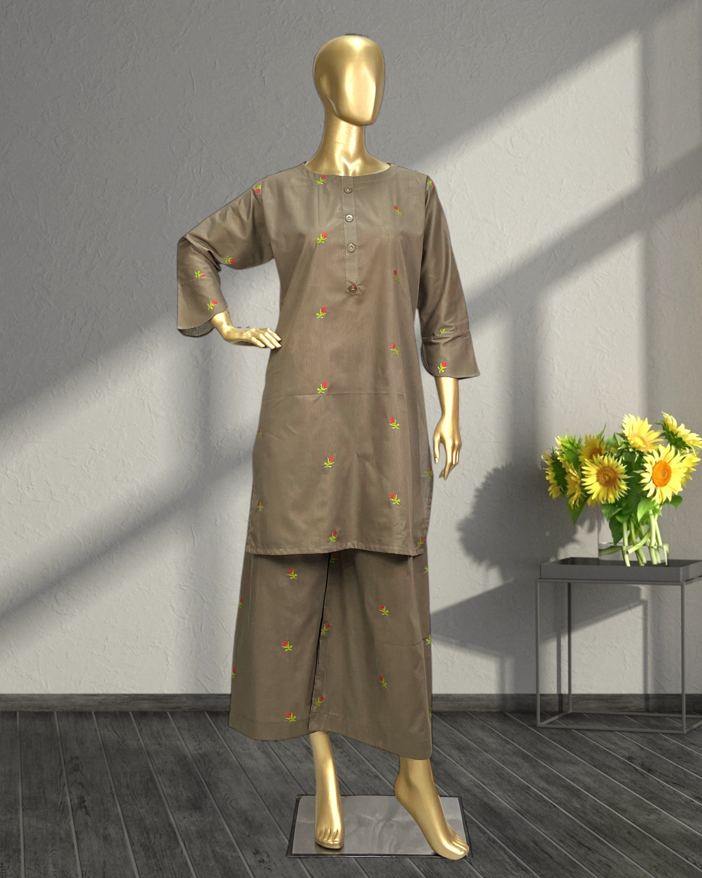 Elegant  Lining Cotton 2-Piece Suit  MMG-D-121