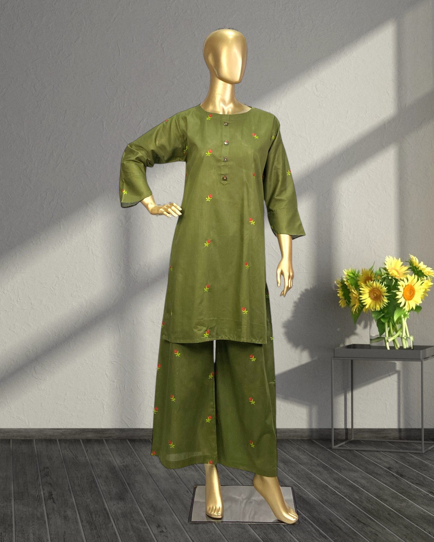 Elegant  Lining Cotton 2-Piece Suit  MMG-D-121