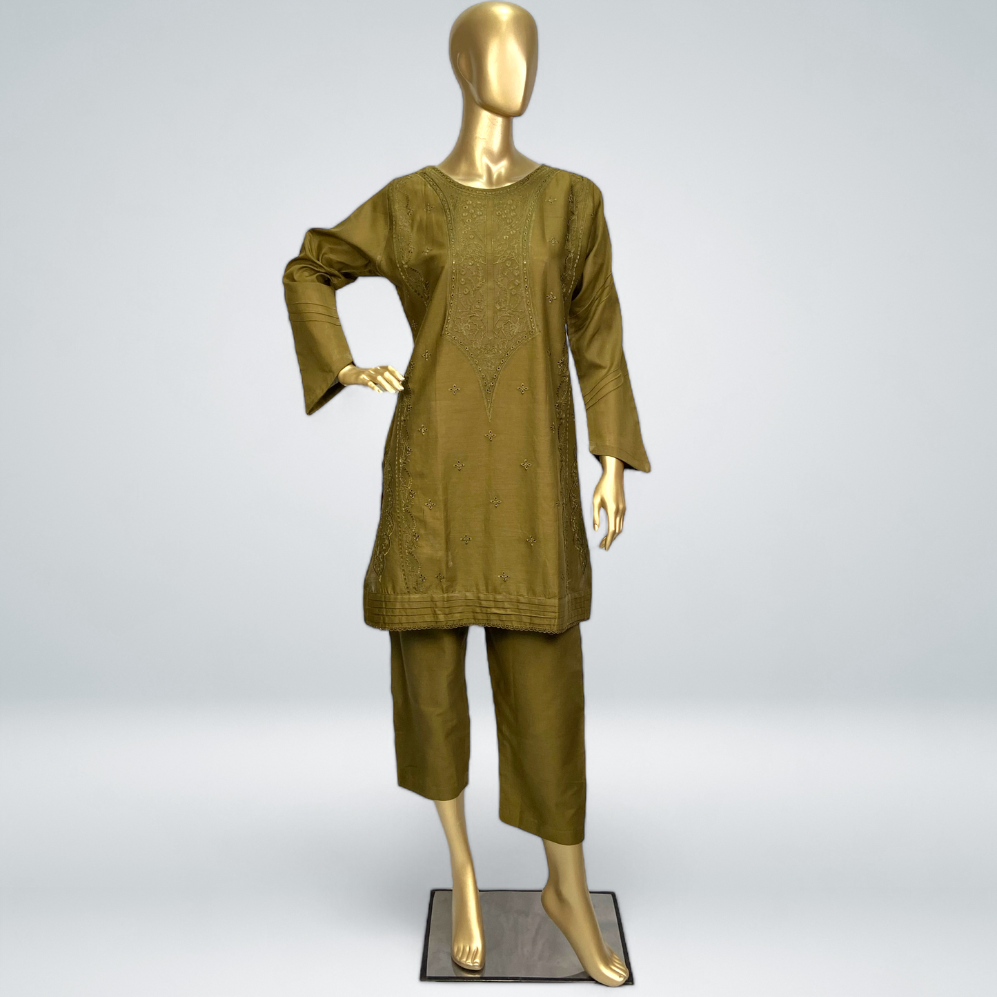 Elegant 2-Piece  Cotton Chicken Kari Suit – Timeless Style & Comfort MMG-D-140