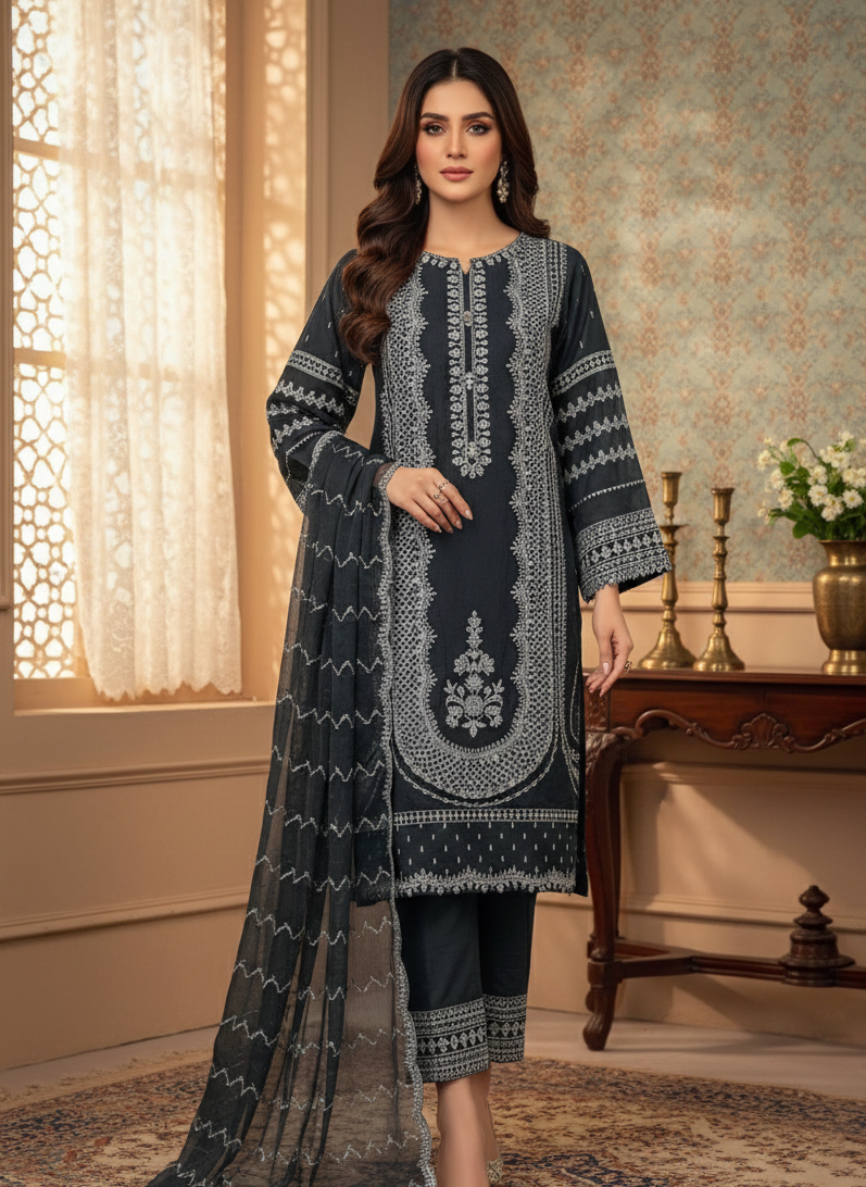 MEHRU SHIMMER SEQUINE EMB FESTIVE EDIT MMG-1158