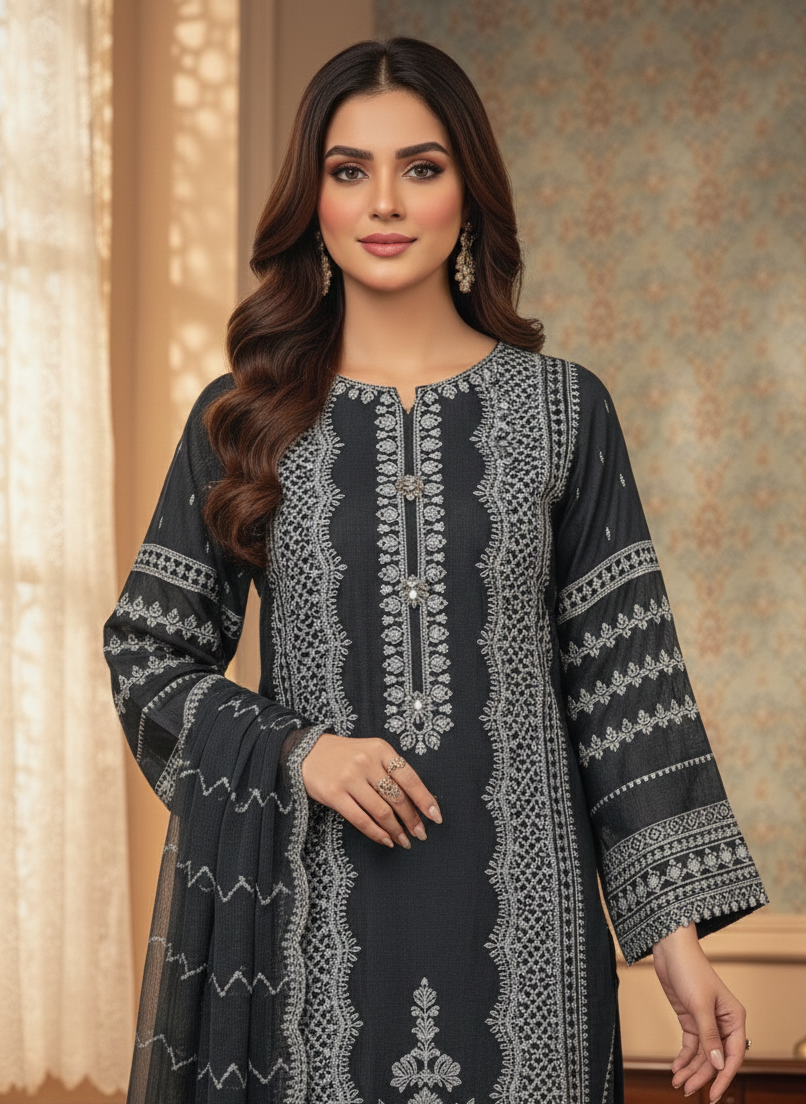 MEHRU SHIMMER SEQUINE EMB FESTIVE EDIT MMG-1158