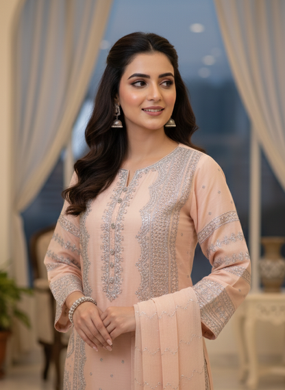 MEHRU SHIMMER SEQUINE EMB FESTIVE EDIT MMG-1158