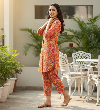 WINTER VIBE PRINTED KURTA SET MMG-131