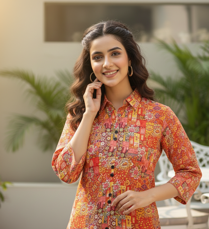 WINTER VIBE PRINTED KURTA SET MMG-131