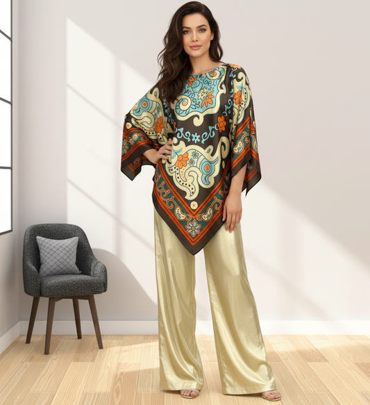 LUXE LOOM PRINTED KAFTAN STYLE 2PIECE SET MMG D-05