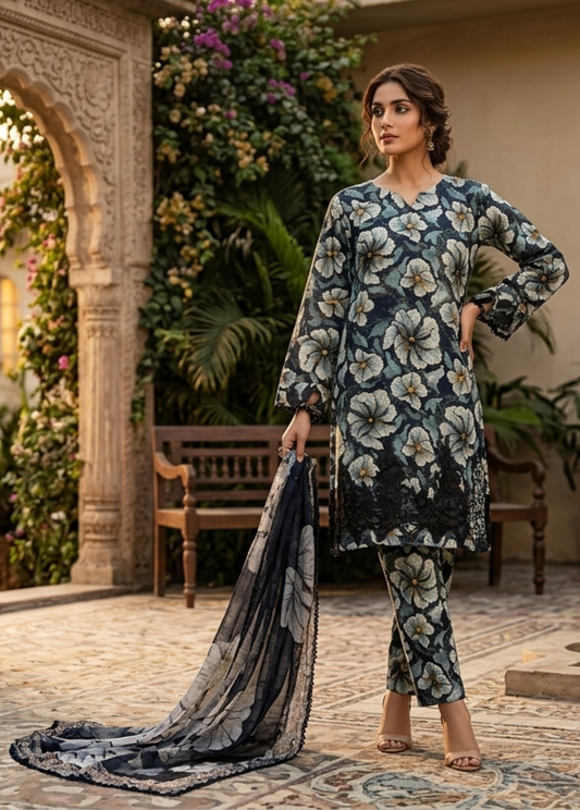 LAWN LUXE FLORALS KURTA SET