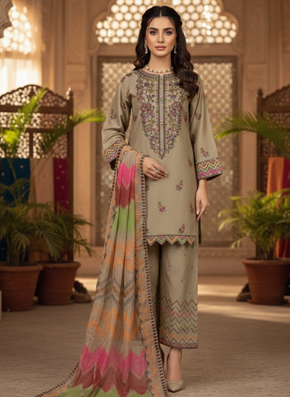 ELEGANT MULTI SEQUENCE COTTON KURTA SET MMG-12O5