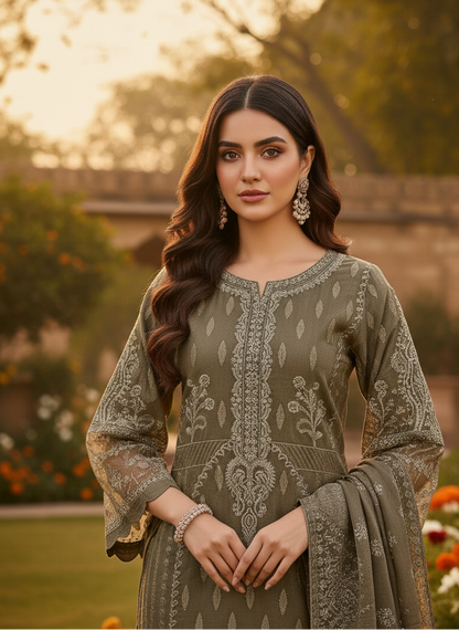 TAJ ORGANZA KURTA SET MMG-1062