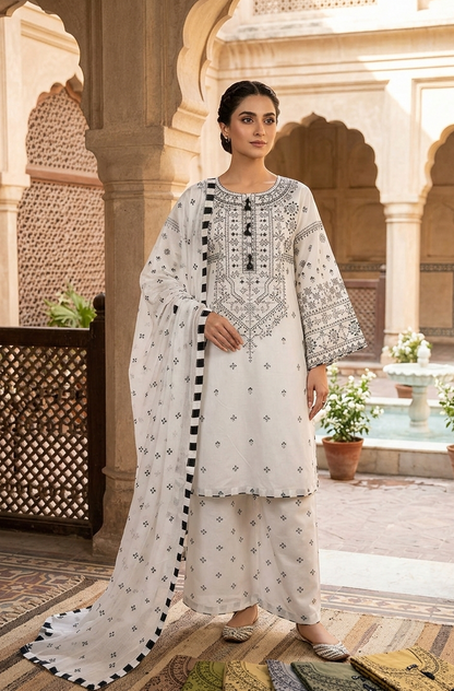 RUHANI THREADWORK COTTON KURTA SET MMG-1220