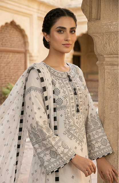 RUHANI THREADWORK COTTON KURTA SET MMG-1220