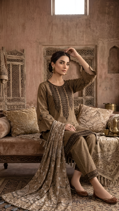 MAHVEEN CHARM 100% COTTON KURTA SET MMG-1256
