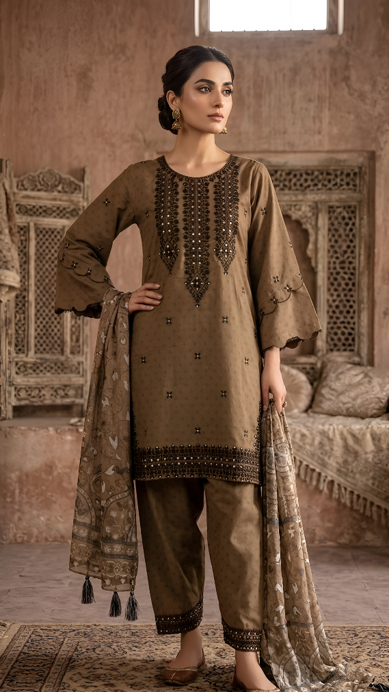 MAHVEEN CHARM 100% COTTON KURTA SET MMG-1256