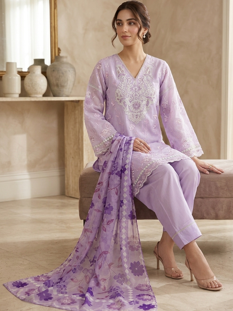 ZARISH ORGANZA ENSEMBLE MMG-956