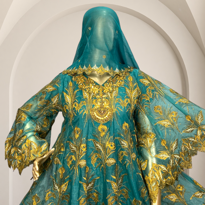 Graceful 3-Piece Tissue Frock Suit with Mysori Dupatta MMG-754
