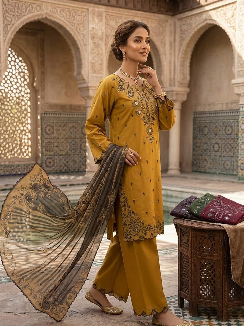 SITARA NOOR EMB COTTON SET MMG-1242