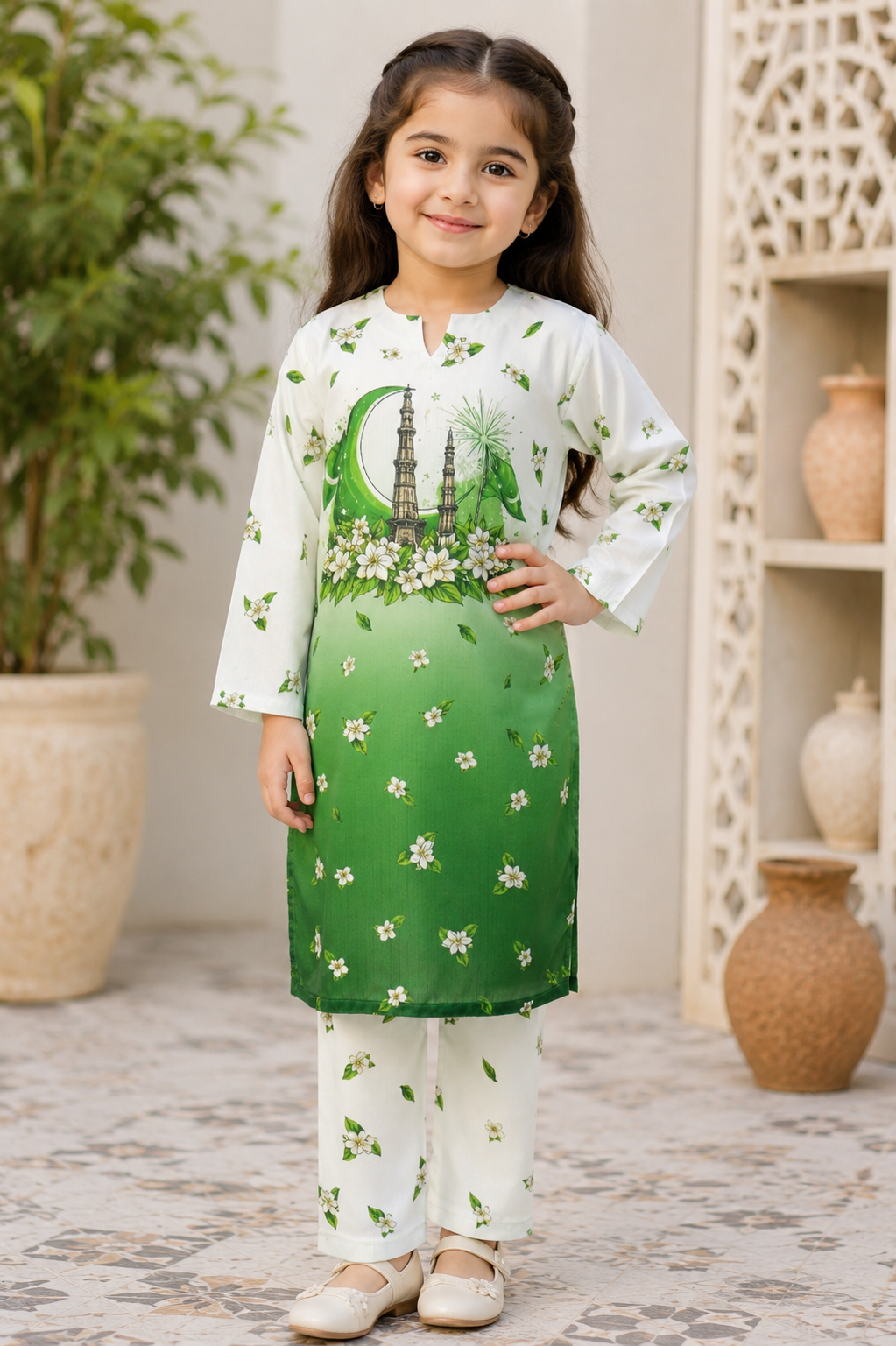 Mini Pakistan Digital Printed Outfit