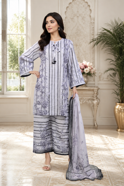 CHIC CHIKANKARI LAWN SUIT