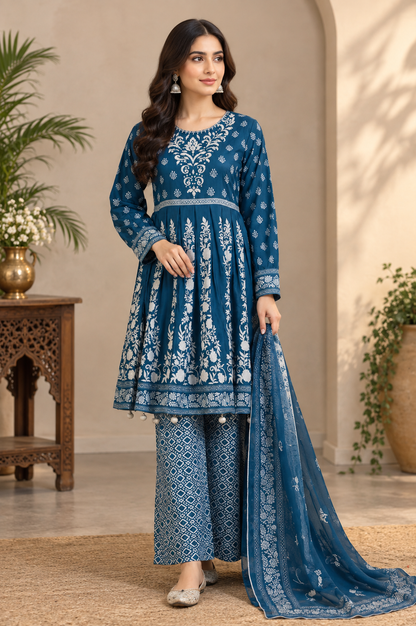 Aroosa Printed Short Frock