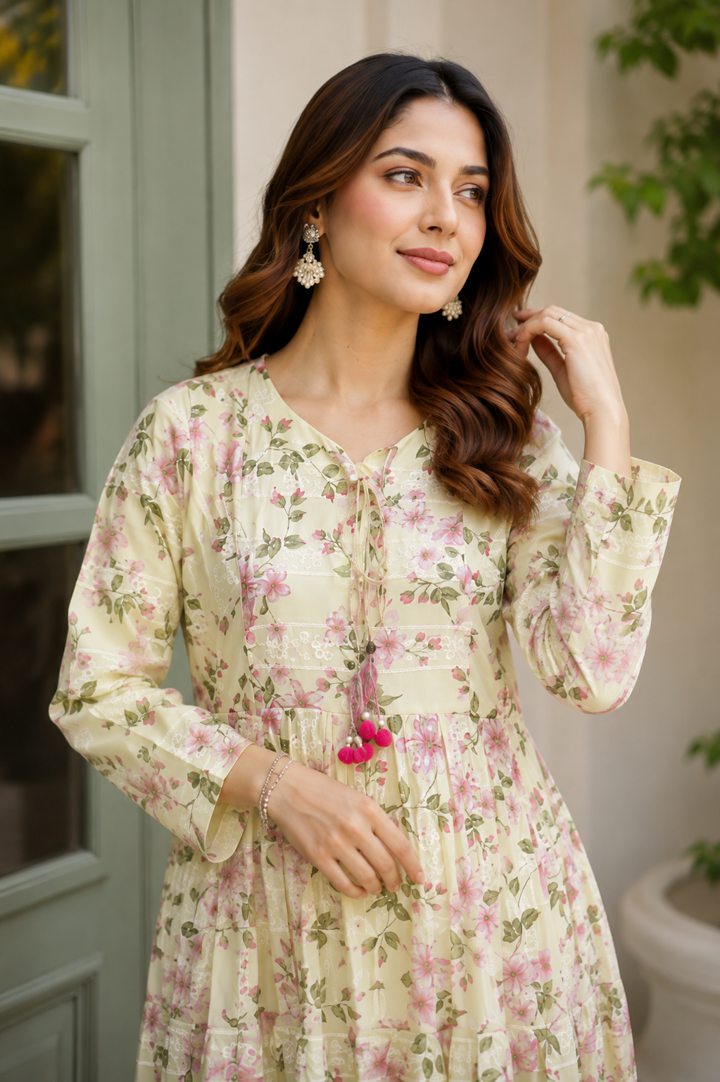 LUXURY CHIFFON EMB DIGITAL PRINTED HEAVY MAXI