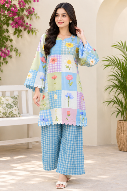 Mehr Print 2-Piece Set — Digital Printed Boski Kurta Set