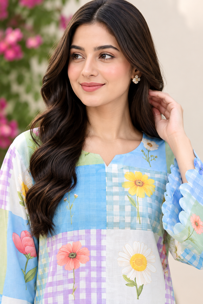 Mehr Print 2-Piece Set — Digital Printed Boski Kurta Set