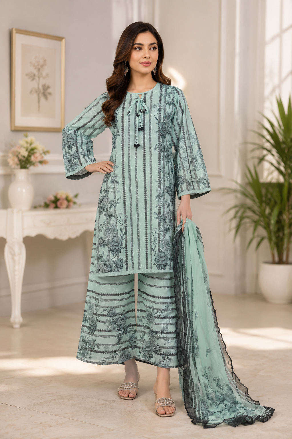 CHIC CHIKANKARI LAWN SUIT