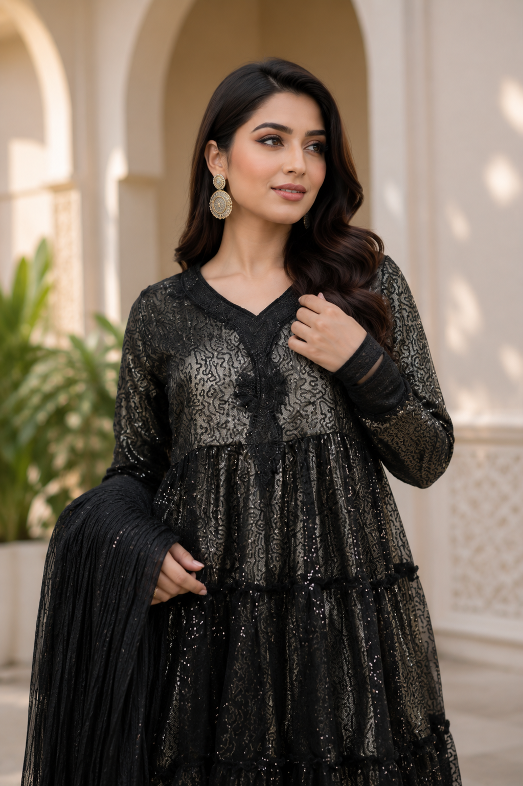 Sitara Royale Heavy Sequin Maxi | Luxury Party Wear Dress