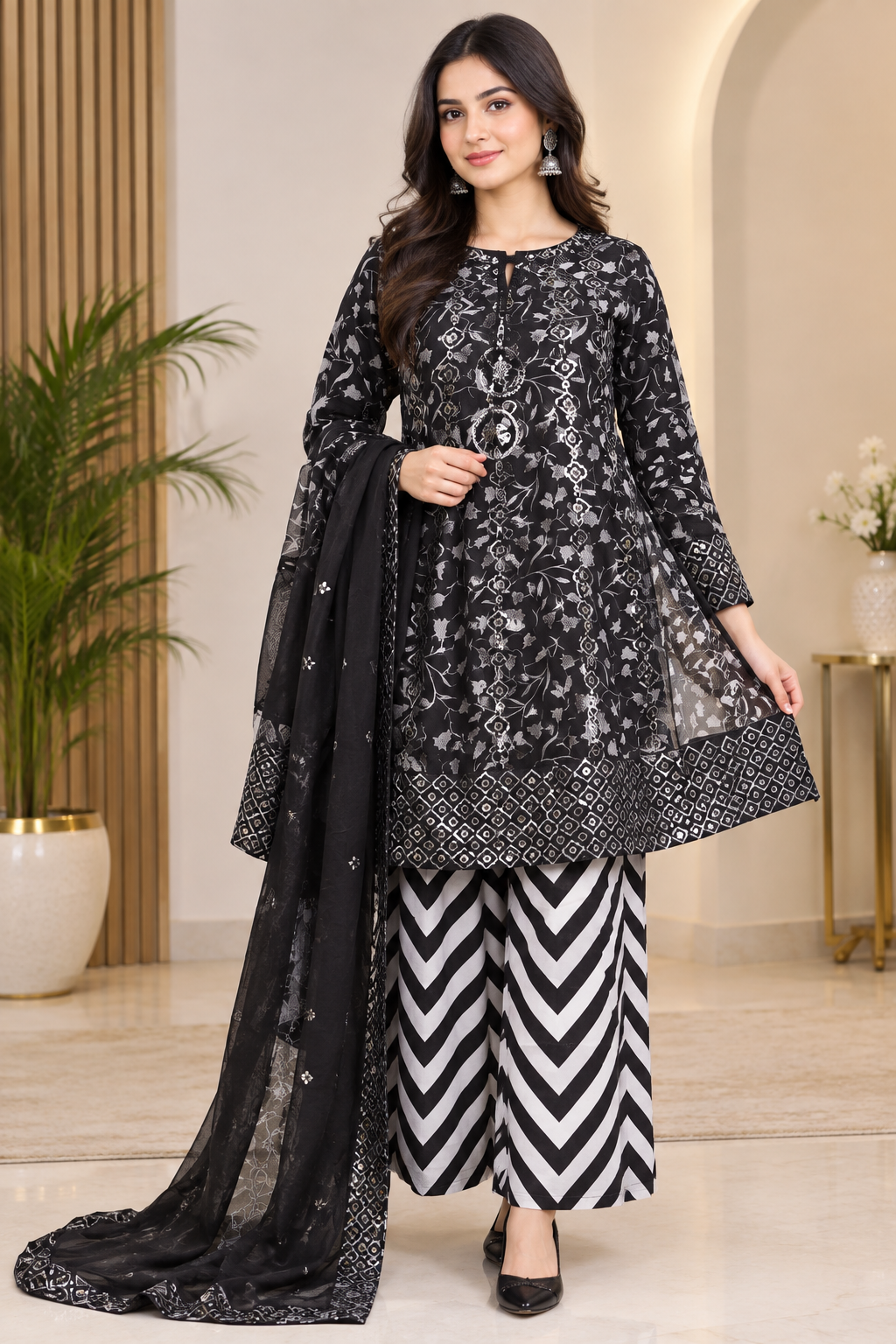 Gul-e-Aftaab intricate sequin embroidery and embroidered border