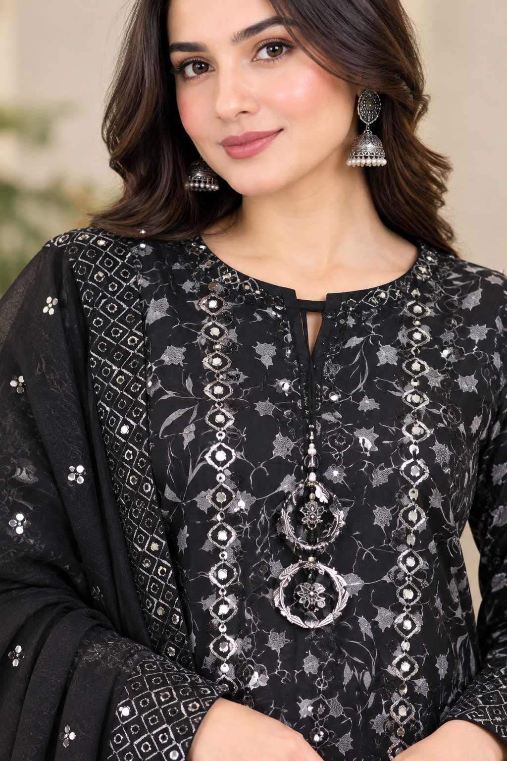 Gul-e-Aftaab embroidered chiffon dupatta