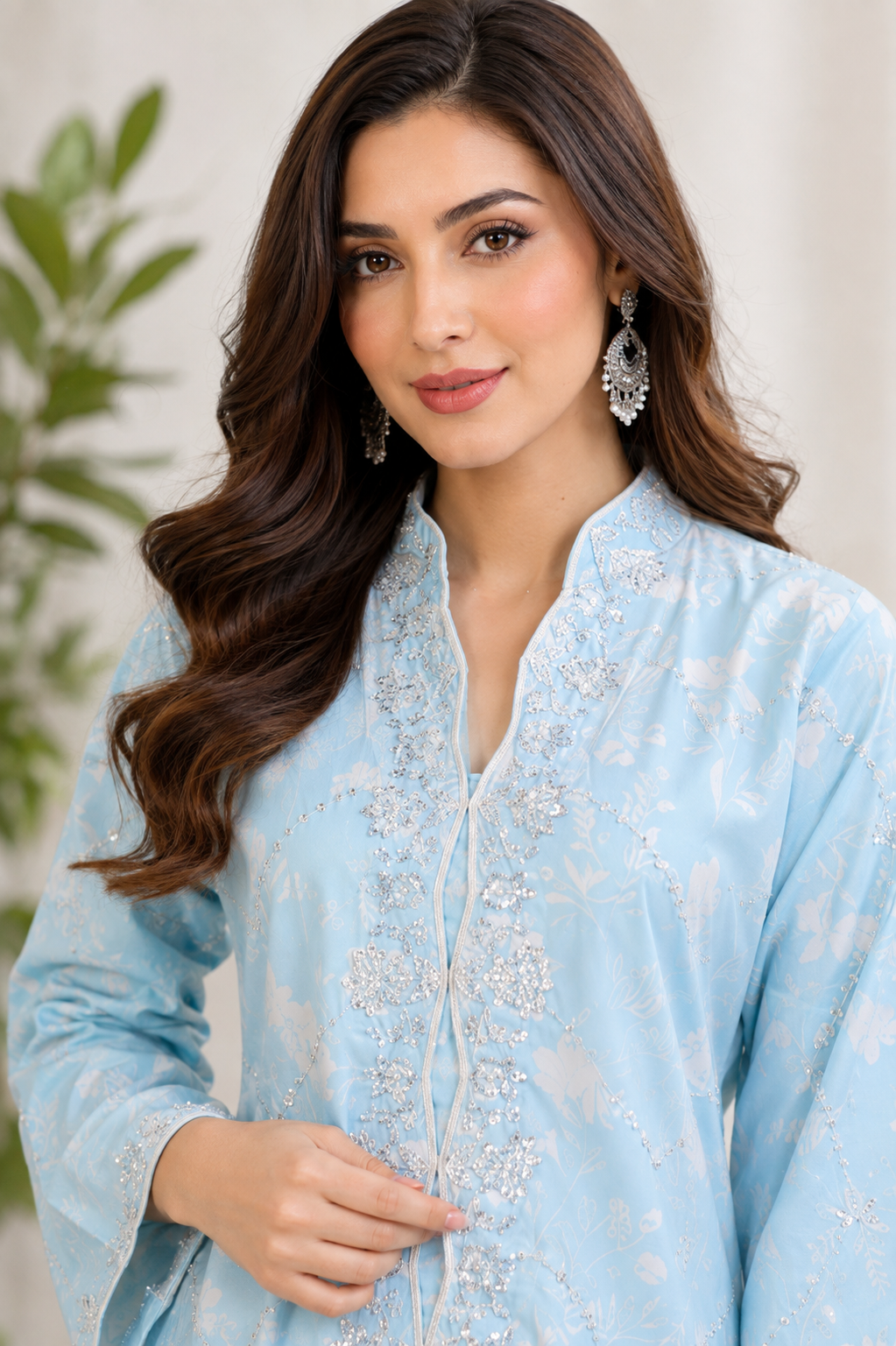 Nayra Luxe Set | Digital Printed Kurta, Plazzo & Dupatta MG-09